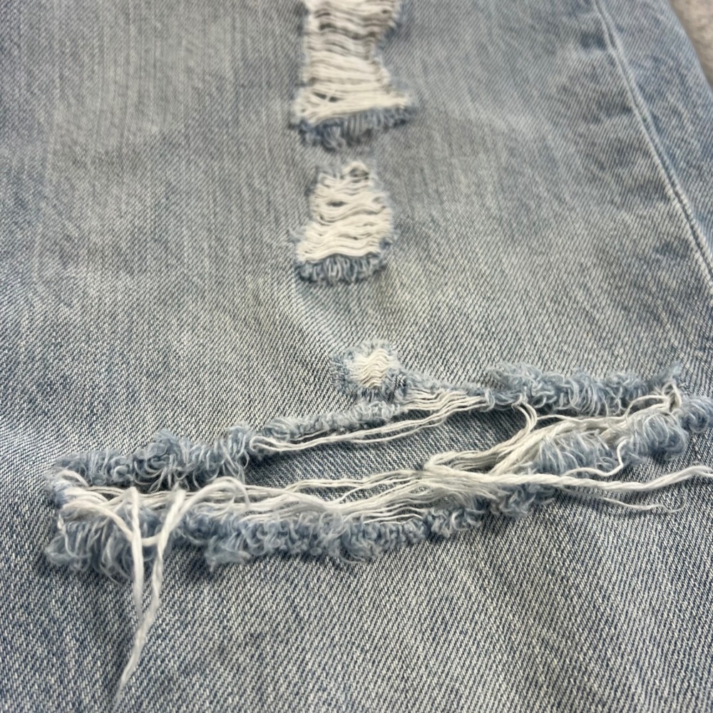 LEVI'S501 CT Jeans Women 36x28 Light Wash‎ Good Distressed Ripped Tapered Custom - Picture 13 of 16